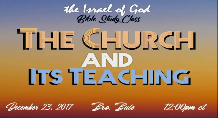 122317 - The Church & Its Teaching