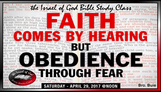 42917 - Faith Comes By Hearing, But Obedience Through Fear