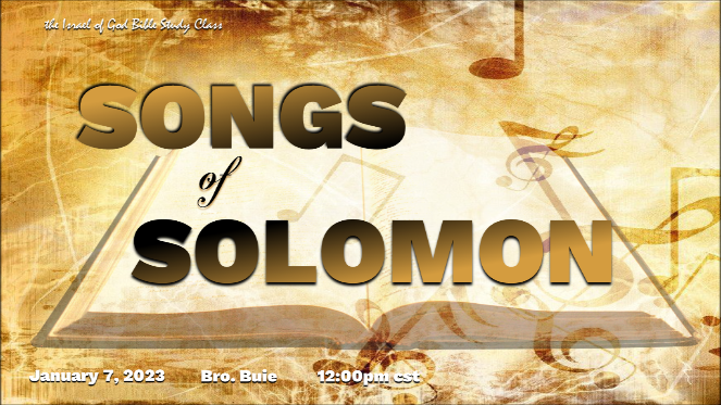 01072023 - Songs of Solomon