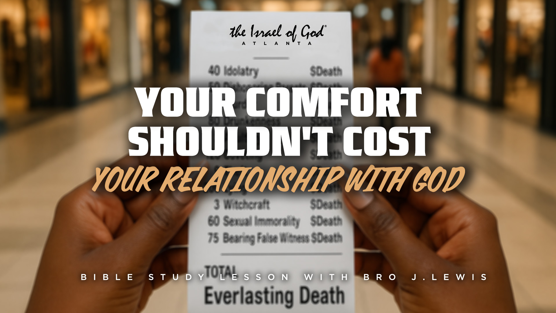 09272025 - IOGATL - Your Comfort Shouldn't Cost Your Relationship With God