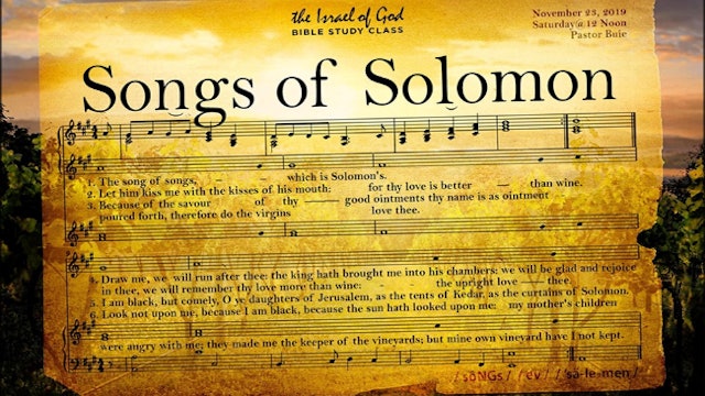 11232019 - Songs of Solomon