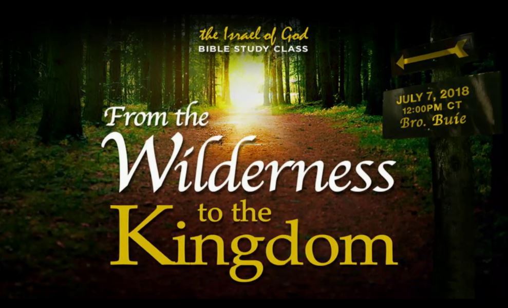 07072018 - From The Wilderness To The Kingdom