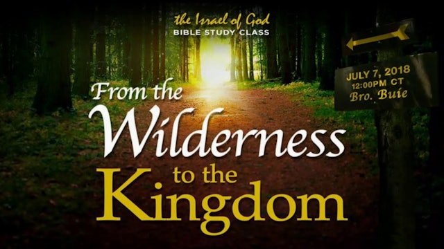 07072018 - From The Wilderness To The Kingdom