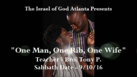 9162016 - IOG Atlanta - One Man, One Rib, One Wife