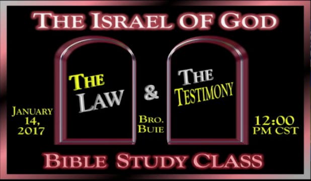 11417 - The Law & The Testimony