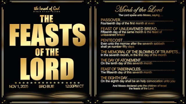 11012025 - The Feasts of the Lord
