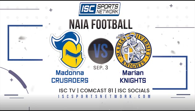 2022 CFB Madonna at Marian 9/3