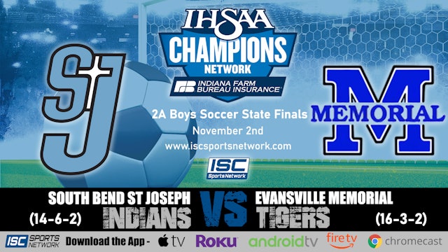 2019 IHSAA BS South Bend St. Joseph vs Evansville Memorial 11/2