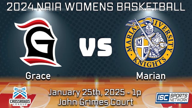 2025 WBB Grace at Marian - 01/25