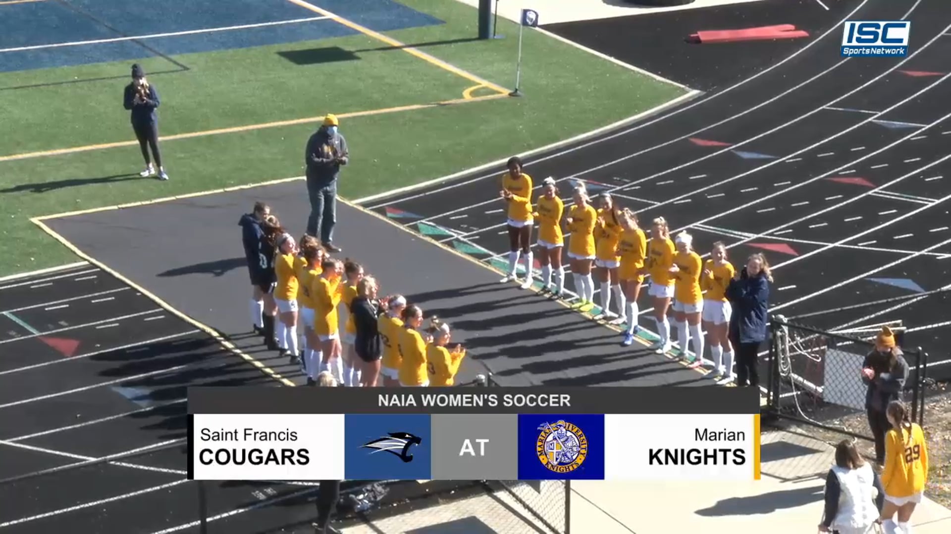 2020 WS St. Francis (IN) at Marian Senior Day Introductions