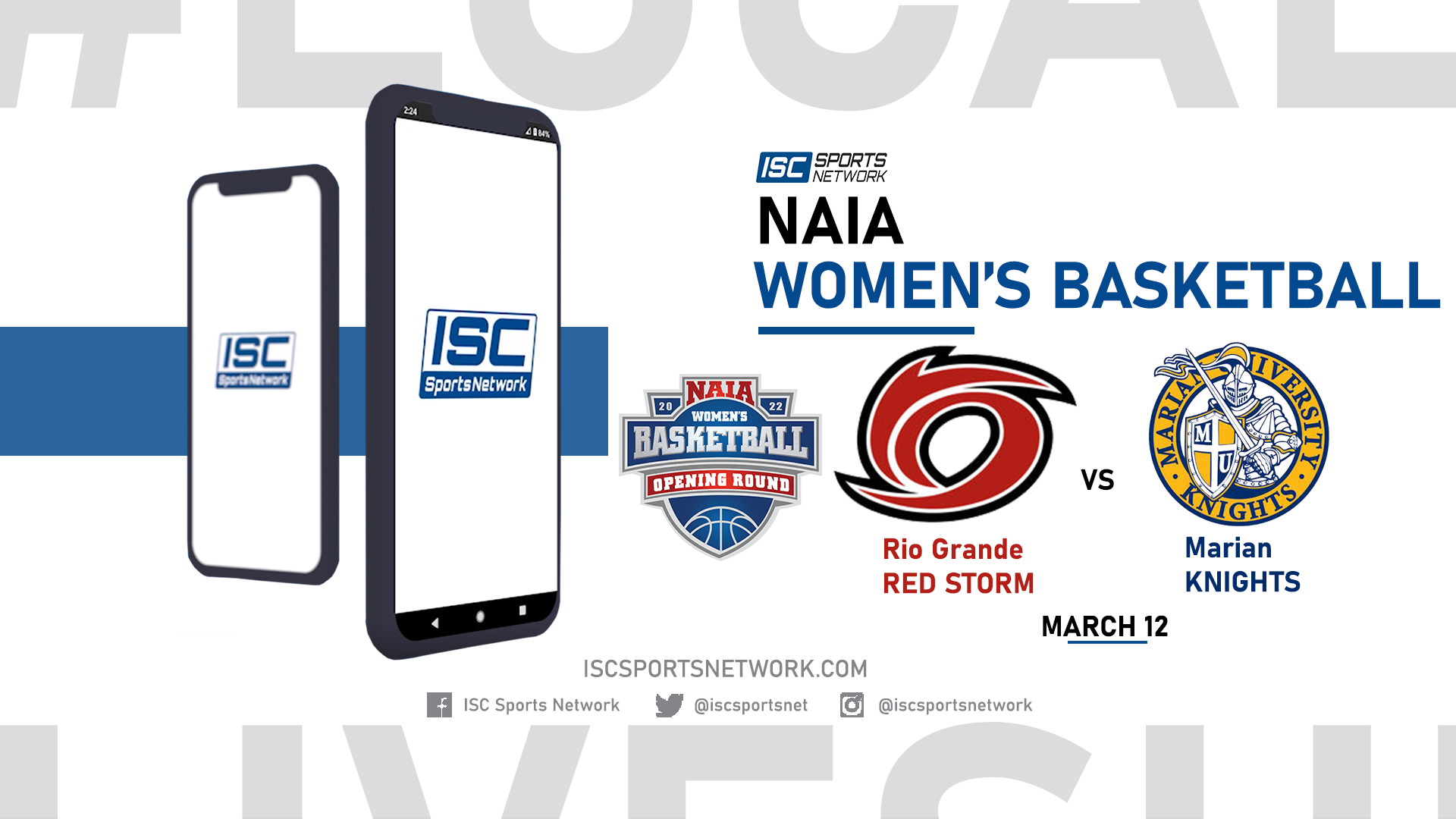 2022 NAIA WBB Rio Grande vs Marian 3/12