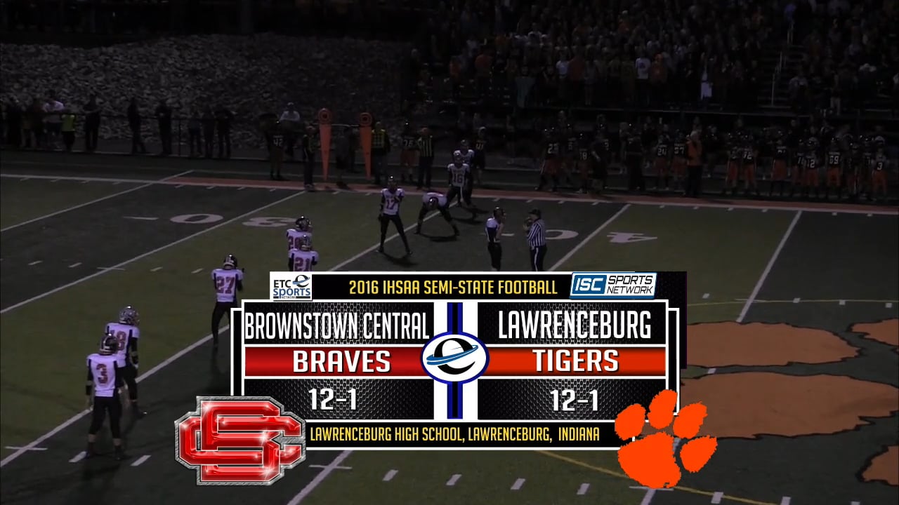 2016 IHSAA FB Brownstown Central at Lawrenceburg