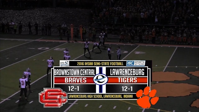 2016 IHSAA FB Brownstown Central at Lawrenceburg