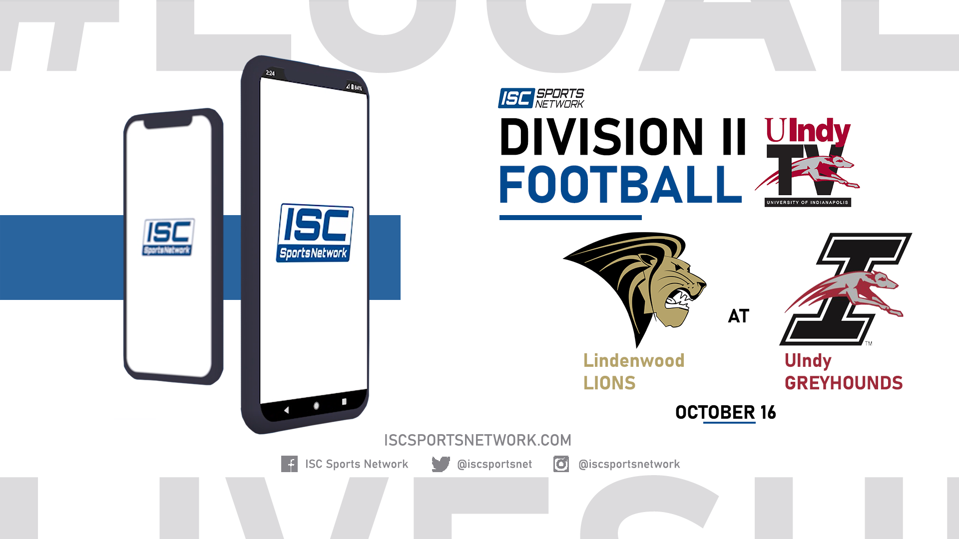 2021 CFB Lindenwood at UIndy 10/16 (UINDY TV)