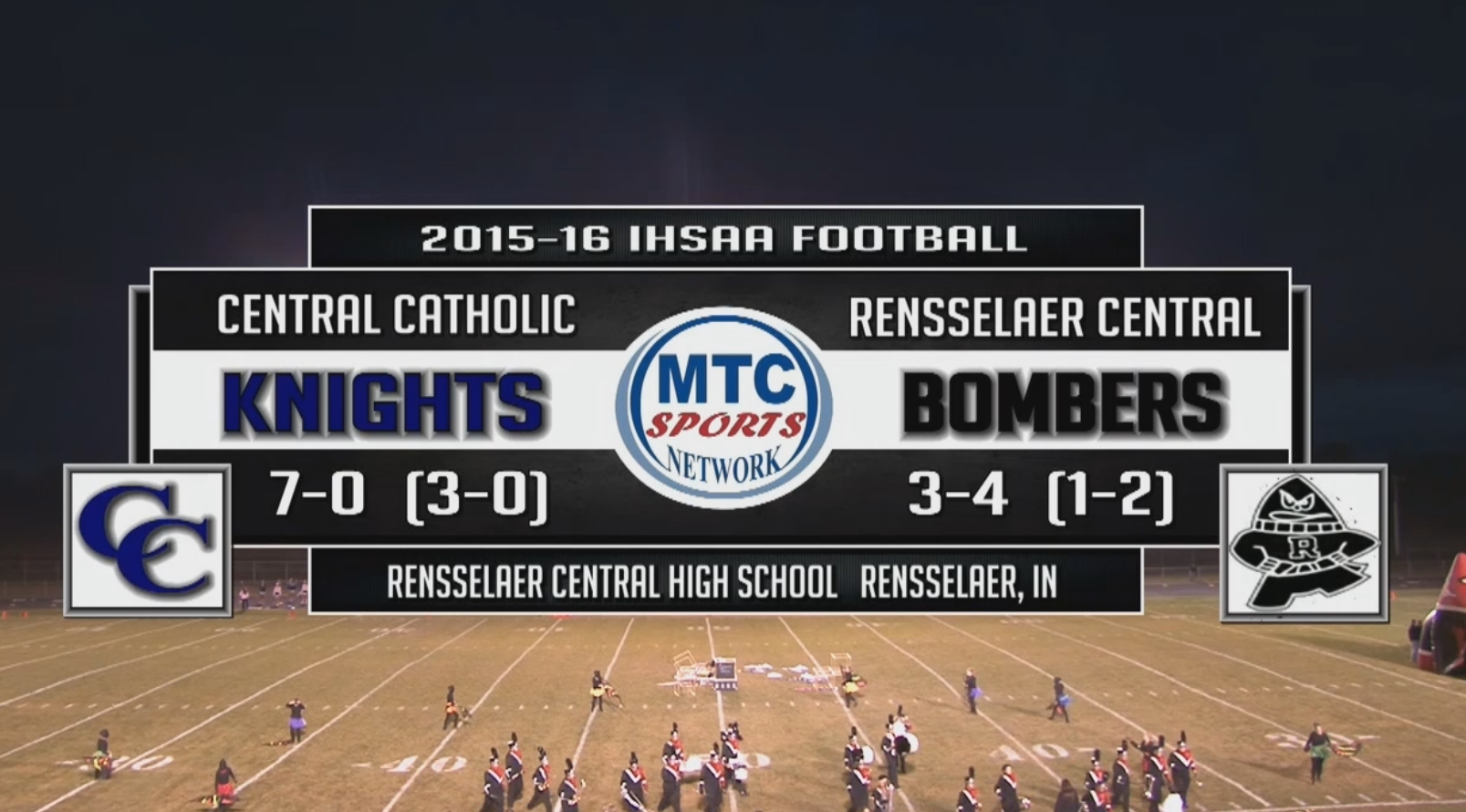 2015 FB Central Catholic at Rensselaer Central