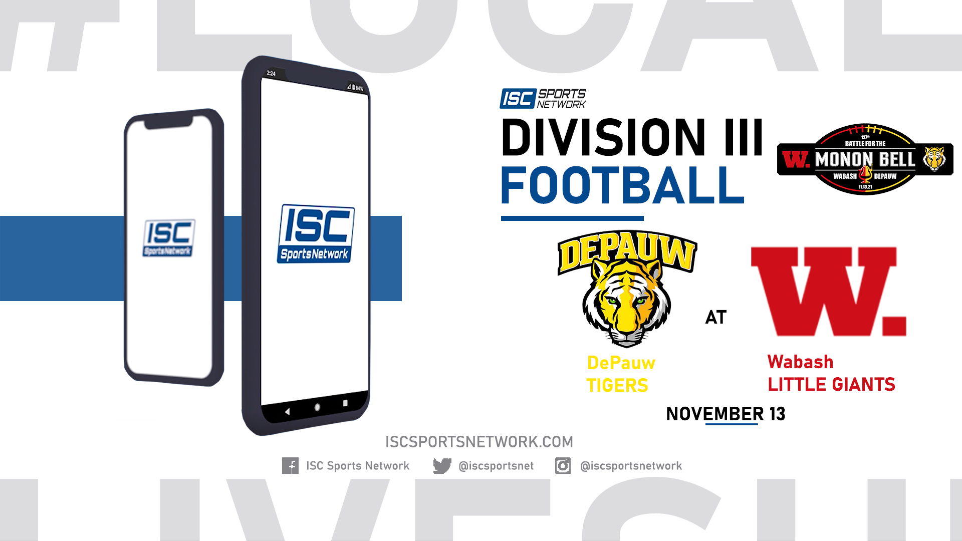 2021 CFB DePauw at Wabash 11/13