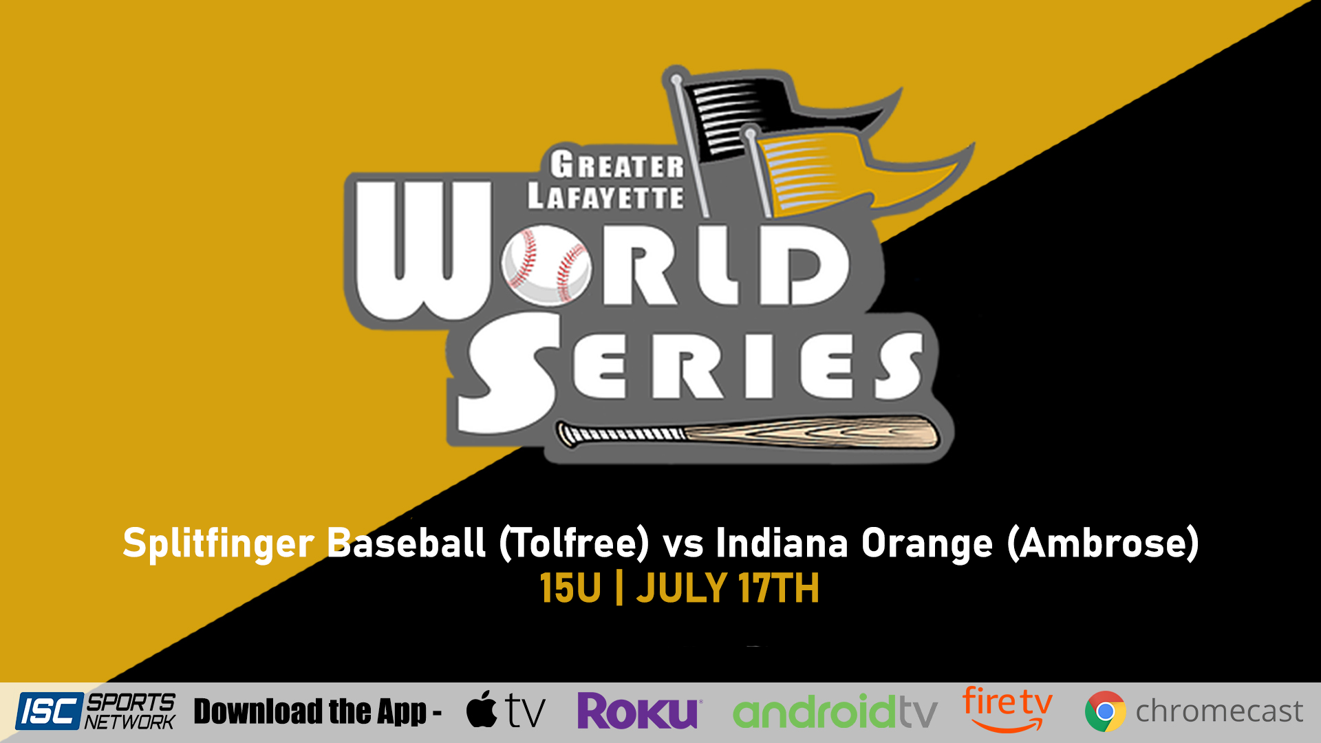 2022 GLWS BSB 15U Splitfinger Base (Tolfree) vs Indiana Orange (Ambrose) 7/17