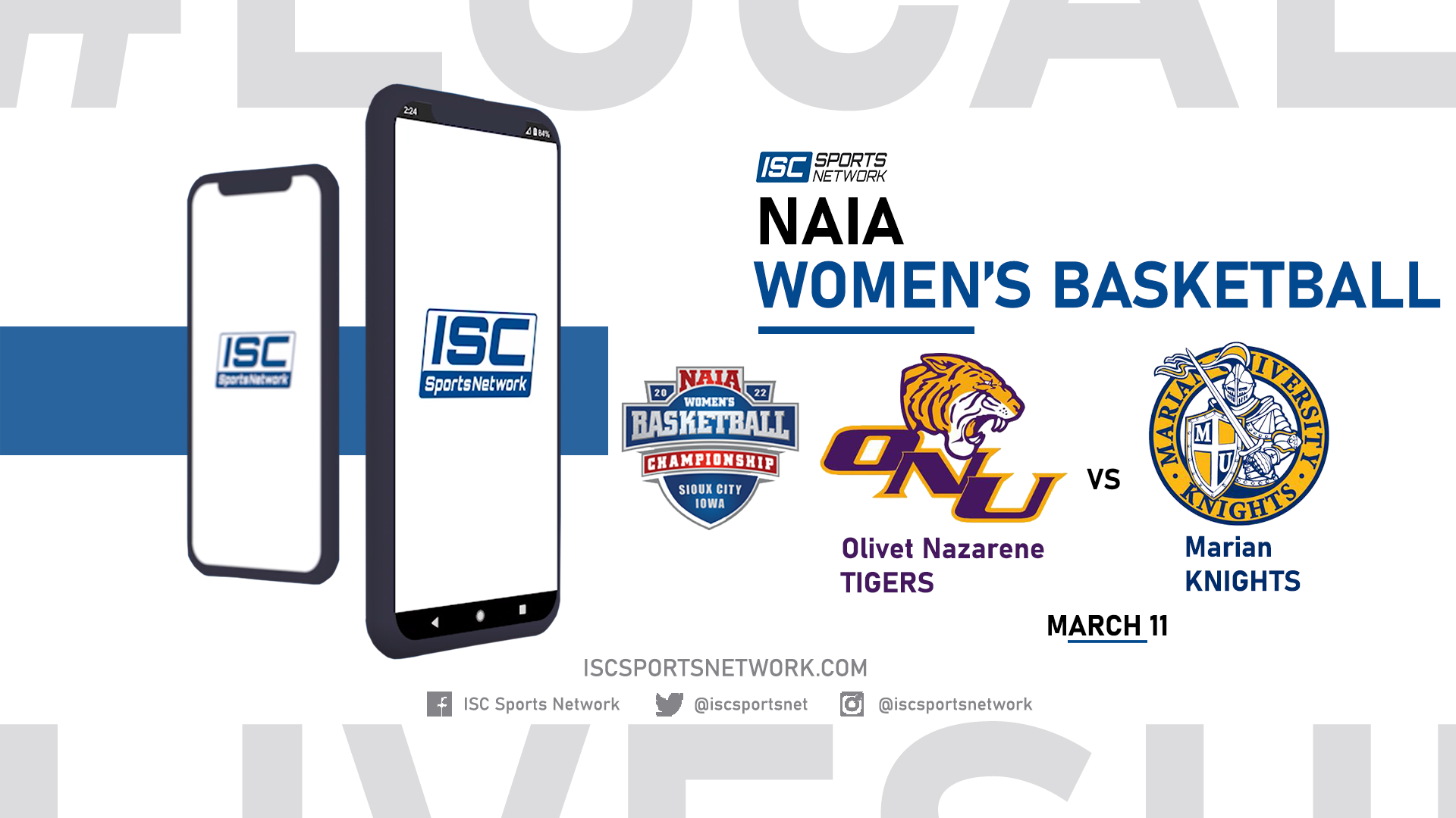 2022 NAIA WBB Olivet Nazarene vs Marian 3/11