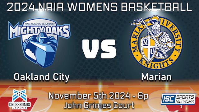 2024 WBB Oakland City at Marian - 11/5