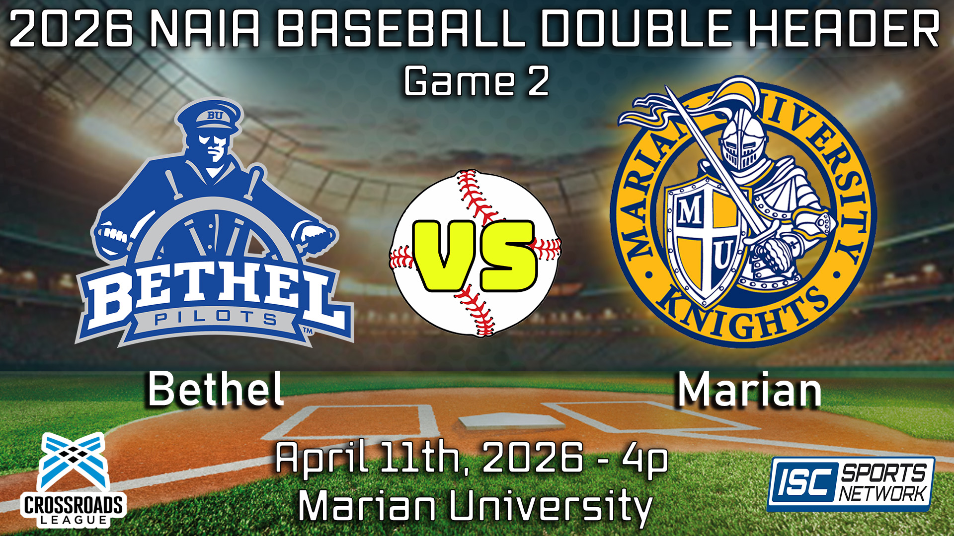 2026 BASE Bethel at Marian - Game 2 - 04/11/2026