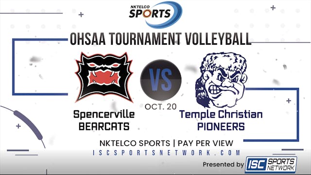 2022 OHSAA GVB Spencerville vs Temple Christian 10/20