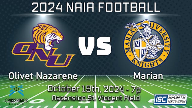 2024 CFB Olivet Nazerene at Marian - 10/19