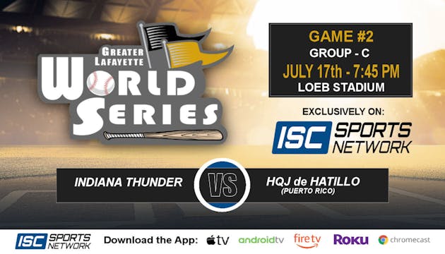 2019 GLWS BSB Indiana Thunder vs Puer...