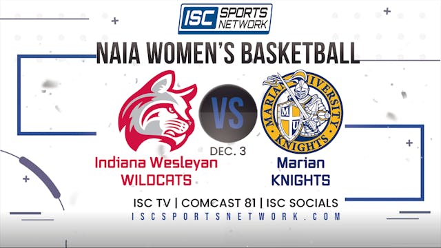 2022 WBB Indiana Wesleyan at Marian 12/3