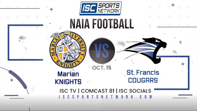 2022 CFB Marian at St. Francis (IN) 10/15