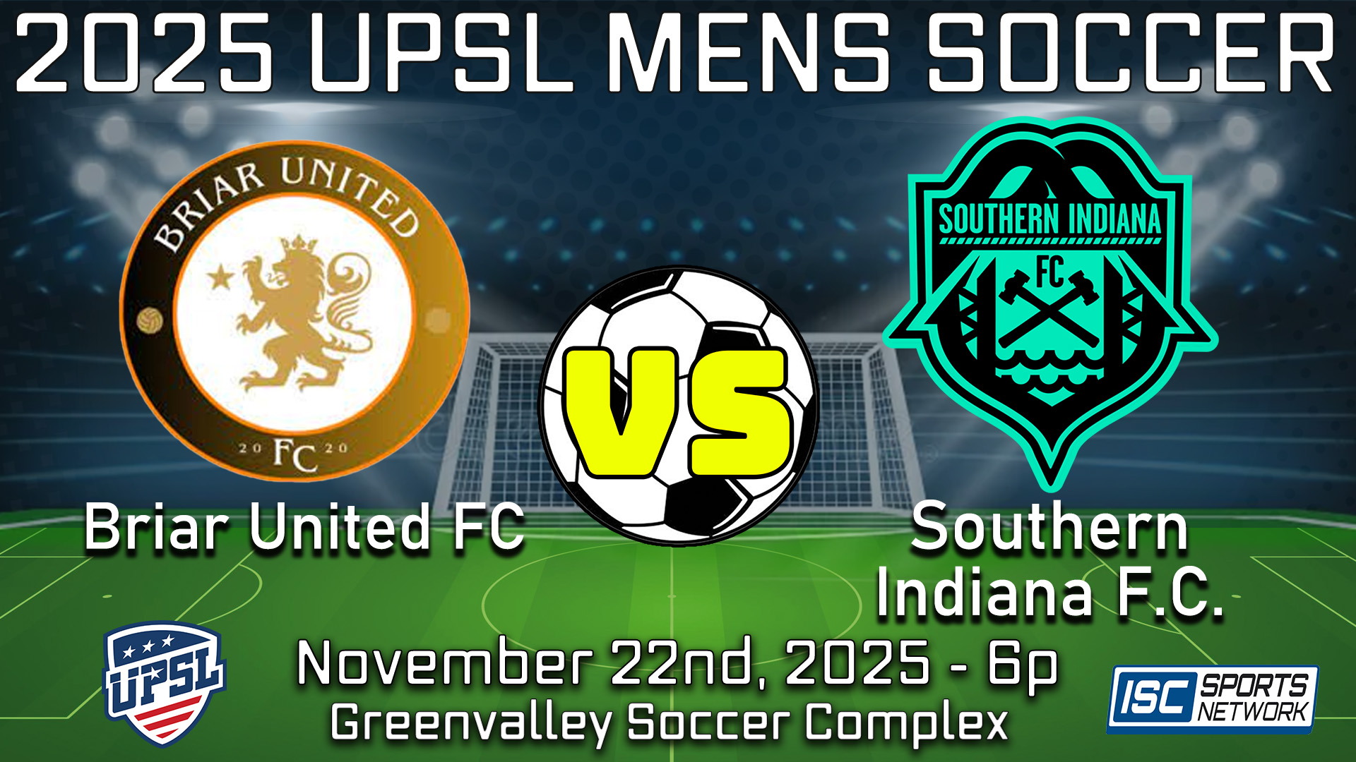 2025 UPSL Briar United FC at Southern Indiana FC - 11/22