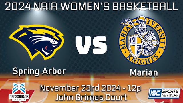 2024 WBB Spring Arbor at Marian - 11/23