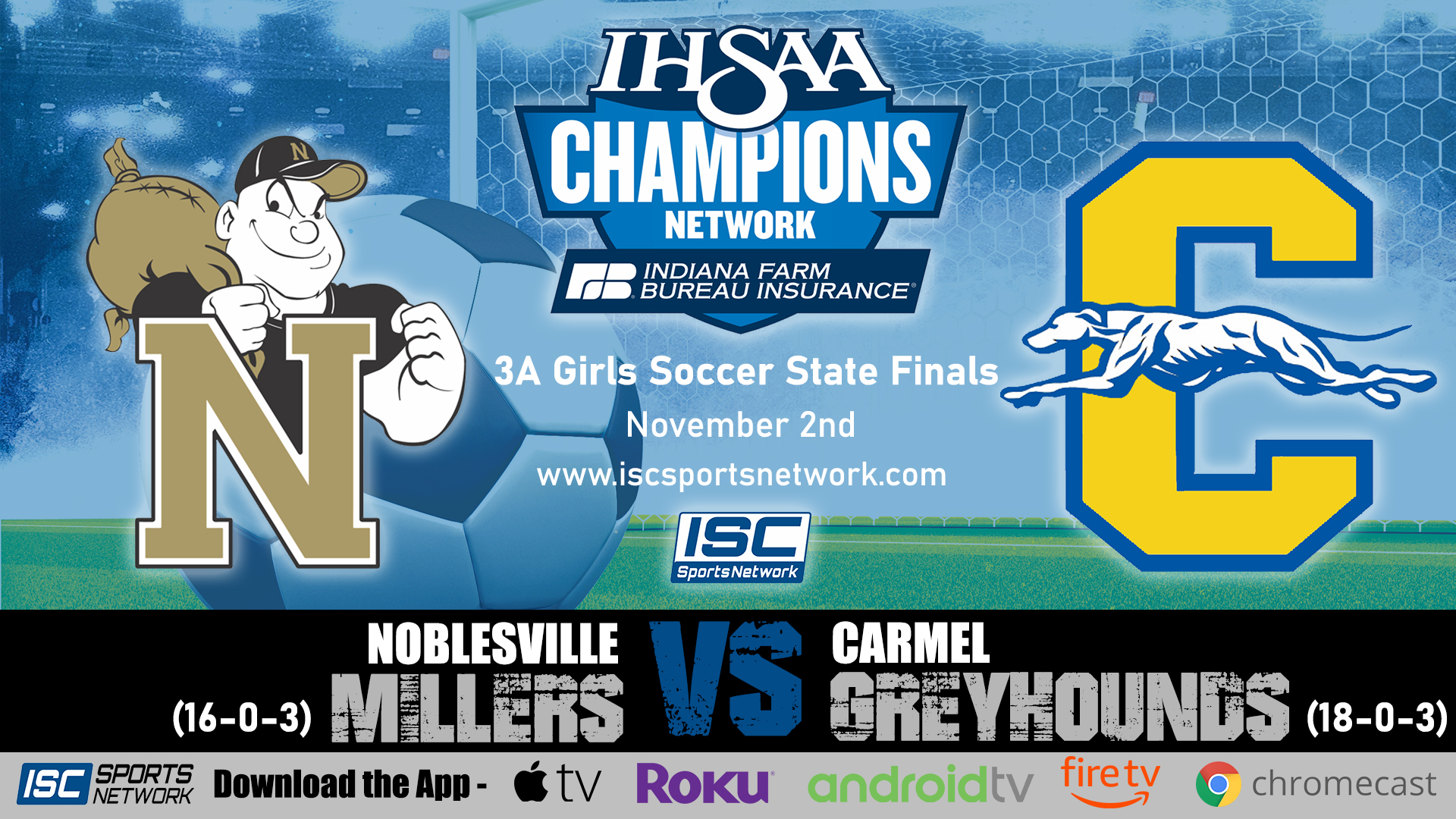 2019 IHSAA GS Noblesville vs Carmel 11/2