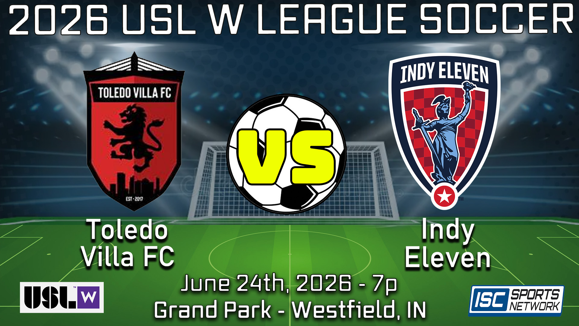 2026 USLW WSOC Toledo Villa FC at Indy Eleven - 06/24