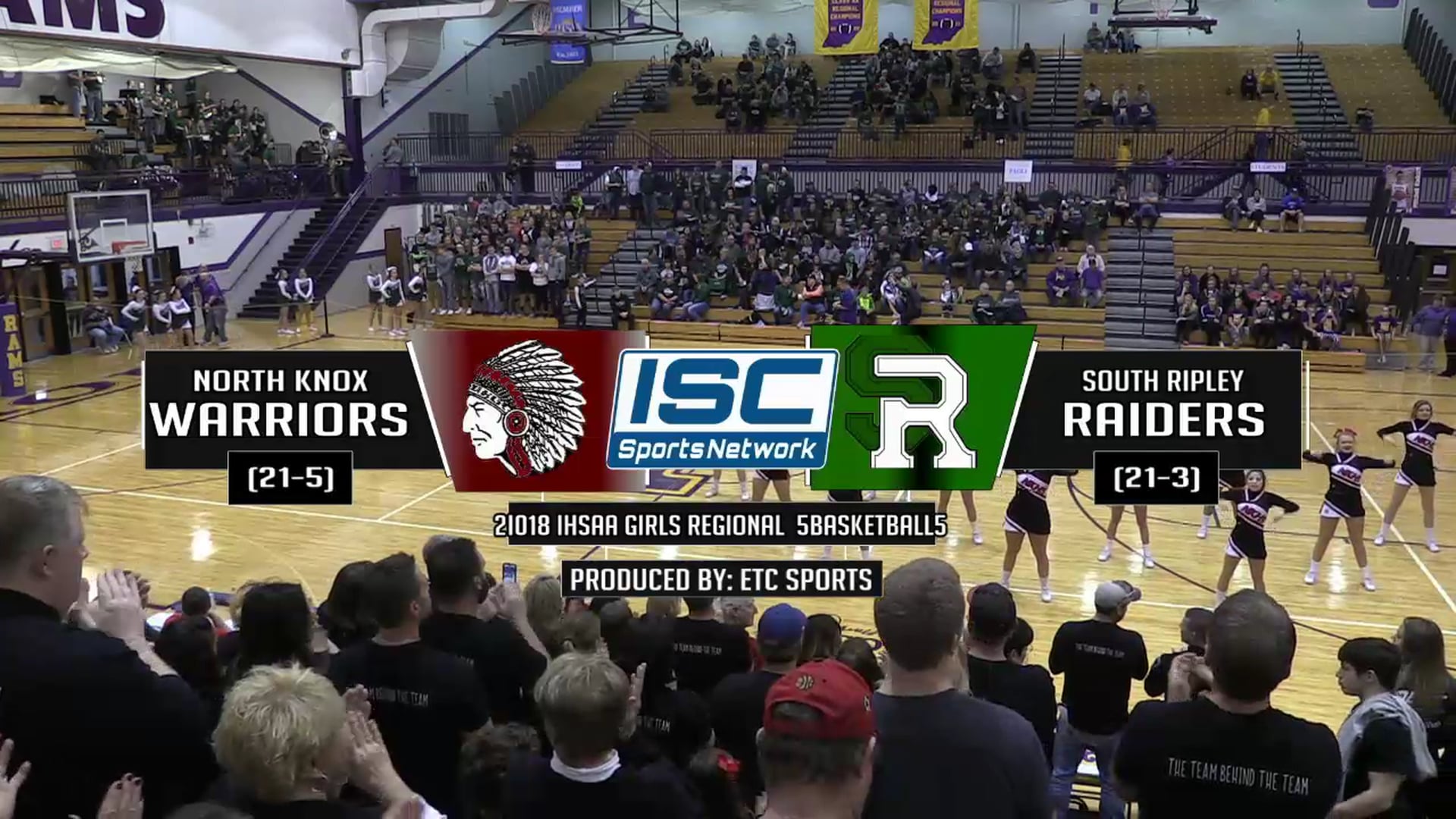 2018 IHSAA GBB North Knox vs South Ripley