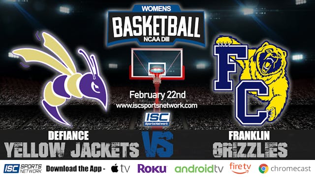 2020 WBB Defiance at Franklin