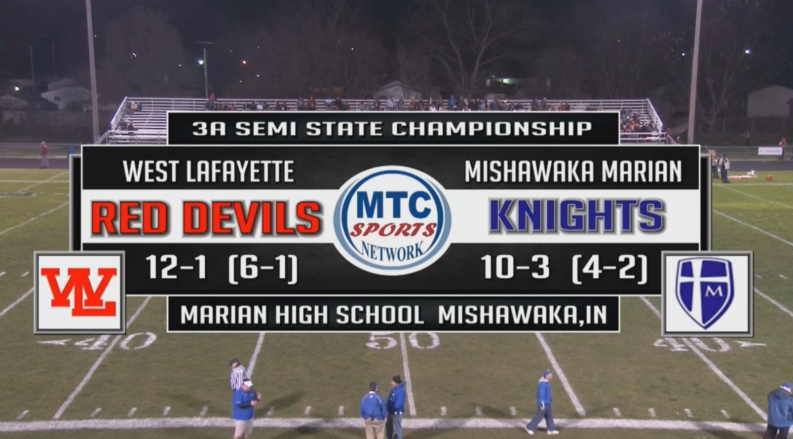 2015 IHSAA FB West Lafayette at Mishawaka Marian