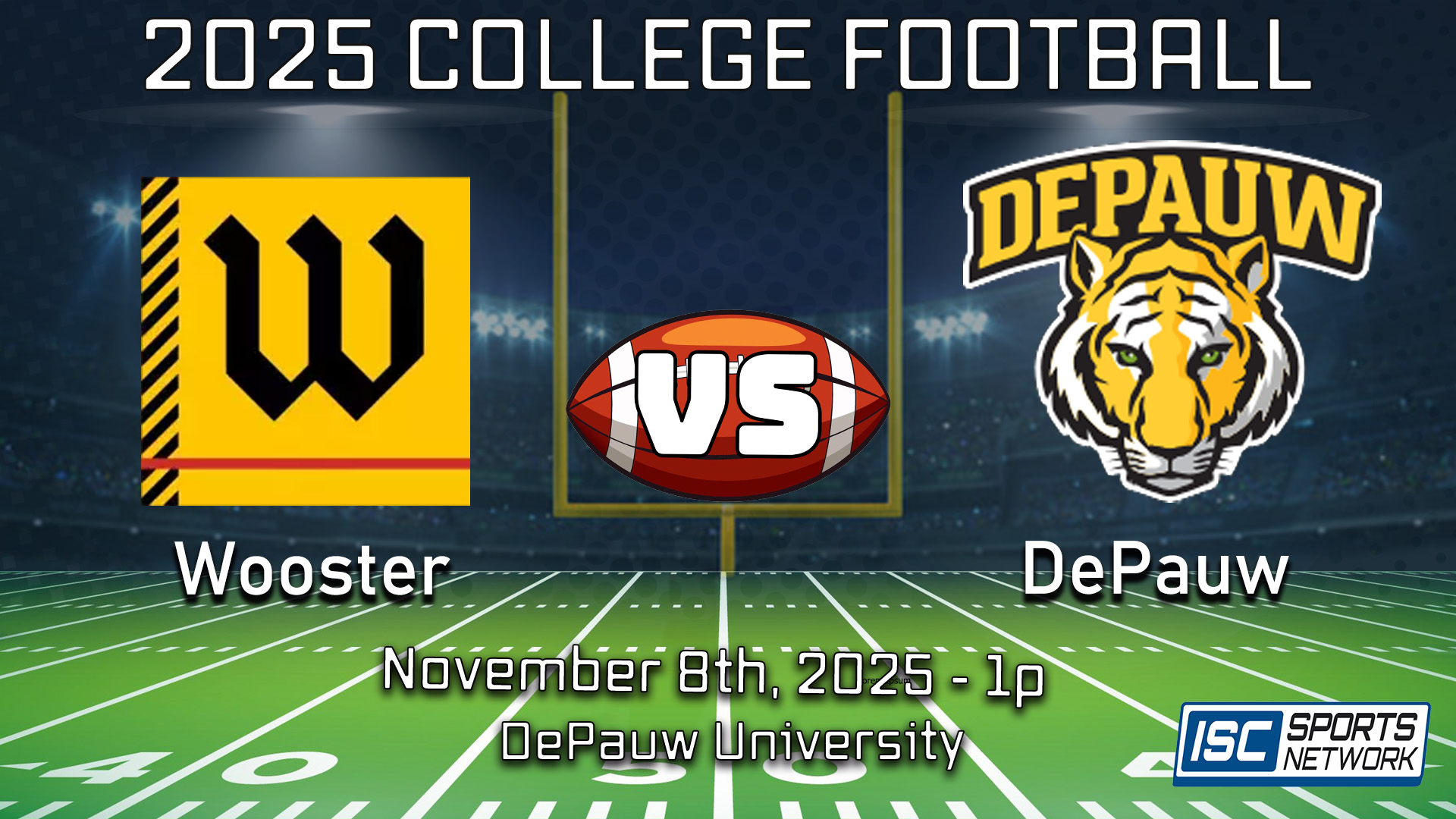 2025 CFB Wooster at DePauw - 11/08