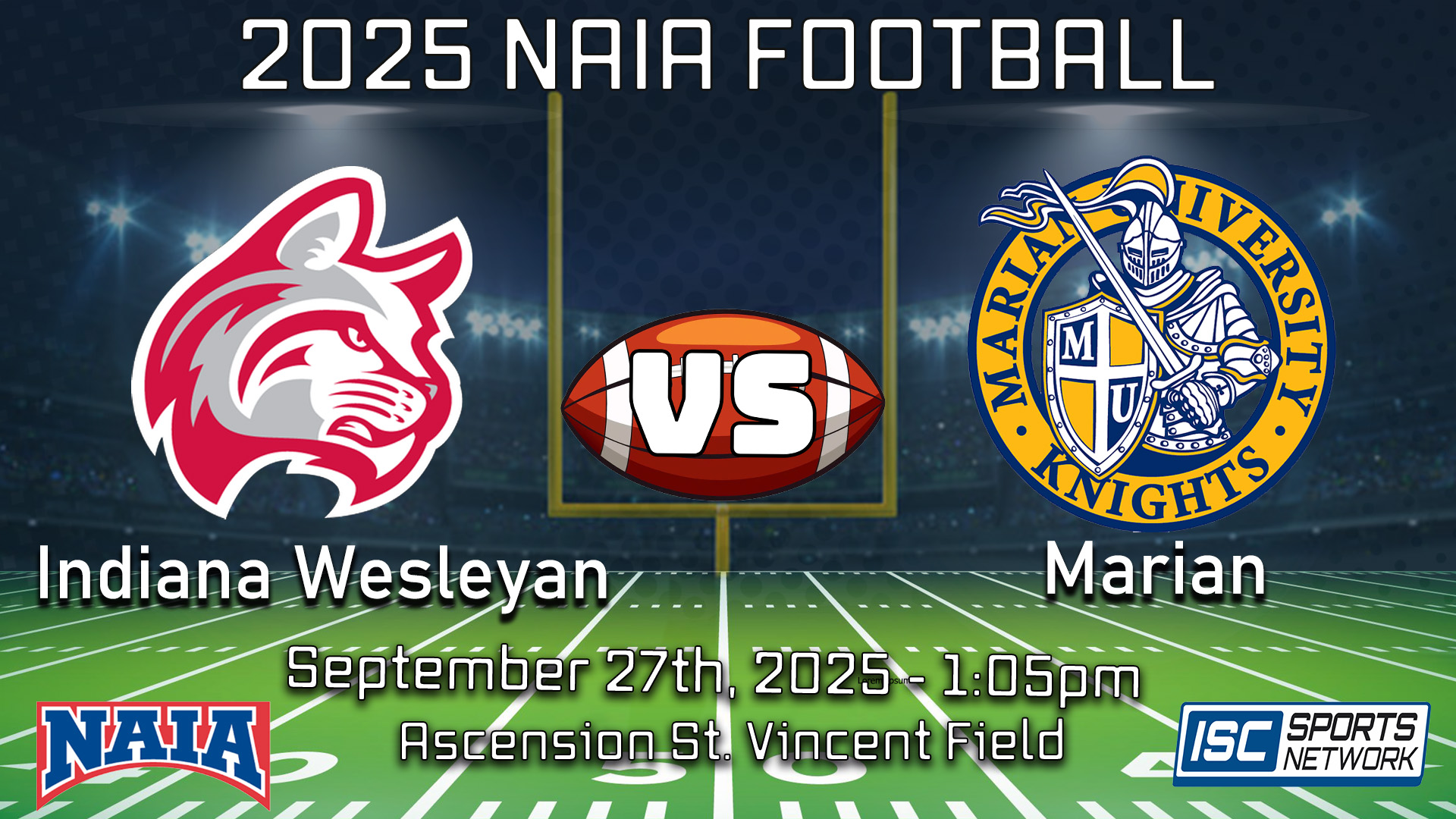 2025 CFB Indiana Wesleyan at Marian 09/27