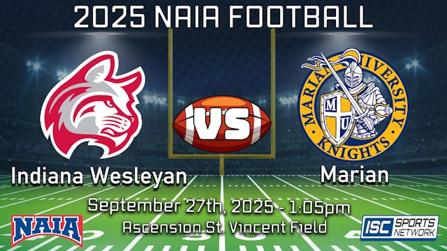 2025 CFB Indiana Wesleyan at Marian - 09/27