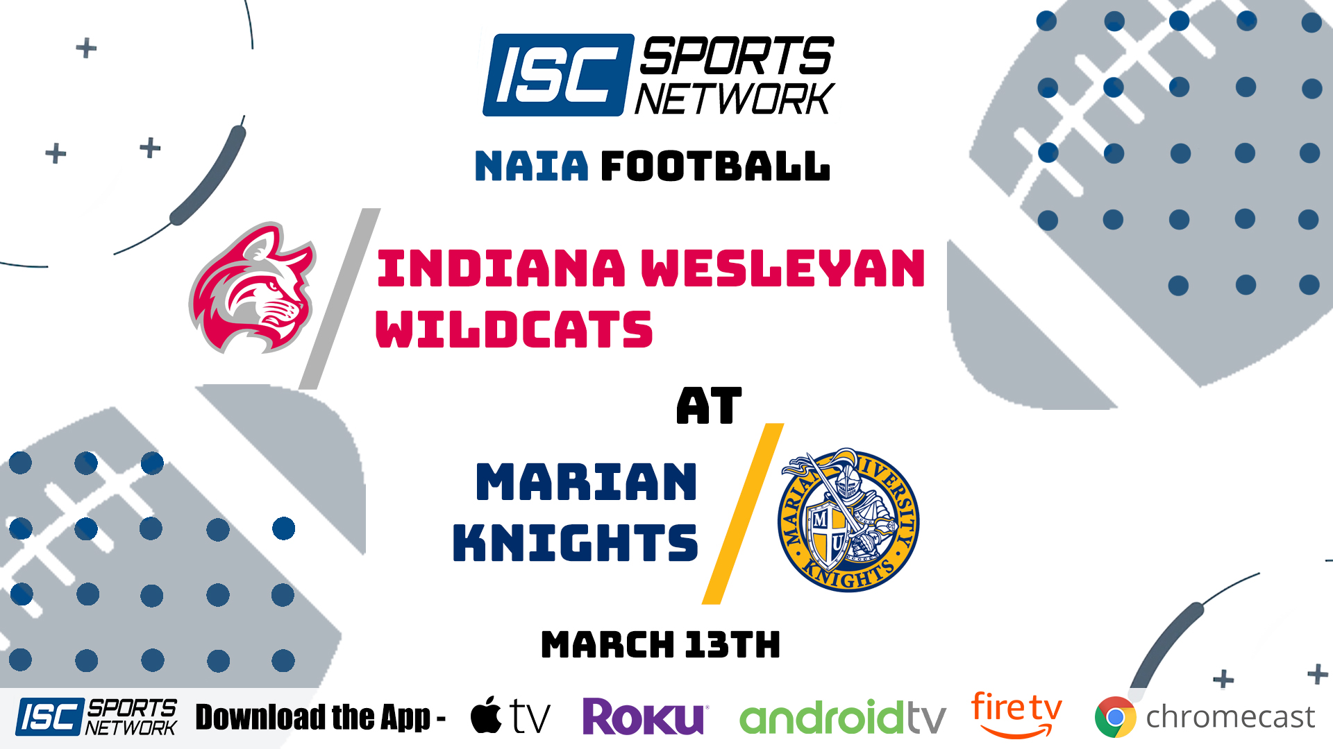 2021 CFB Indiana Wesleyan at Marian 3/13