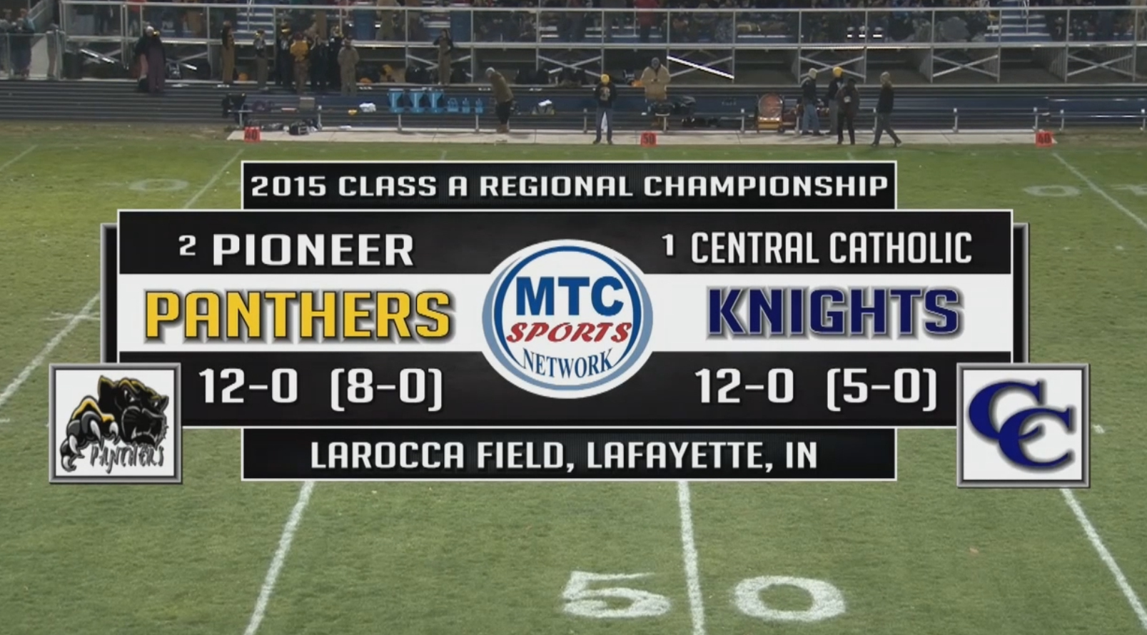 2015 IHSAA FB Pioneer at Central Catholic