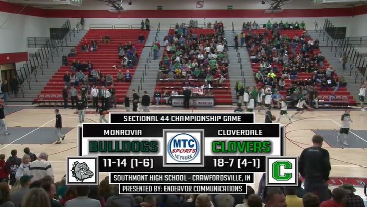 2016 IHSAA BBB Monrovia vs Cloverdale 3/5