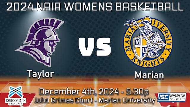 2024 WBB Taylor at Marian - 12/04