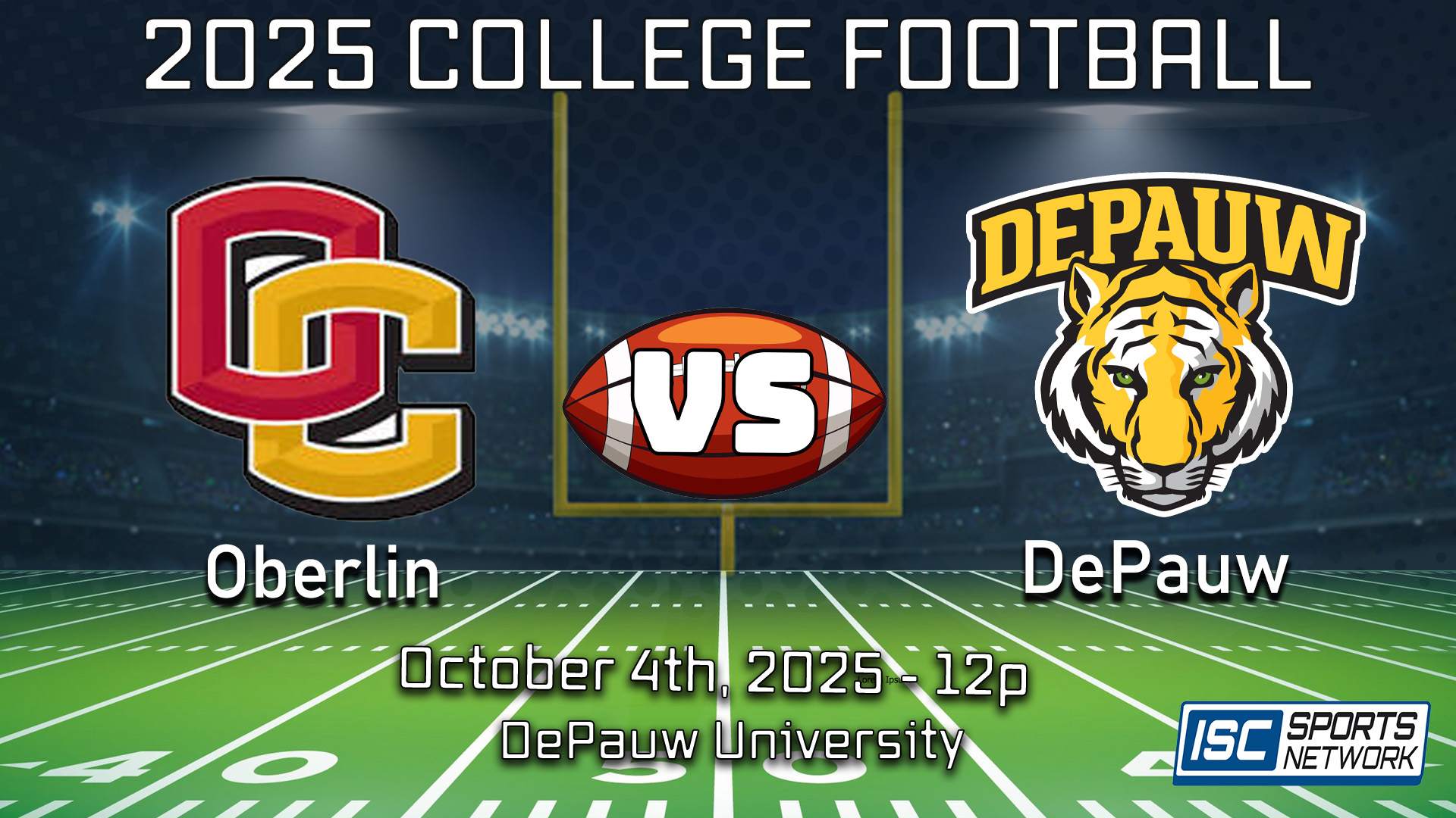 2025 CFB Oberlin at DePauw 10/04