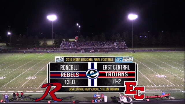 2016 IHSAA FB Roncalli at East Central