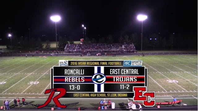 2016 IHSAA FB Roncalli at East Central