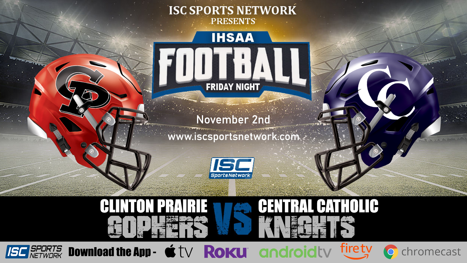 2019 IHSAA FB Clinton Prairie at Central Catholic