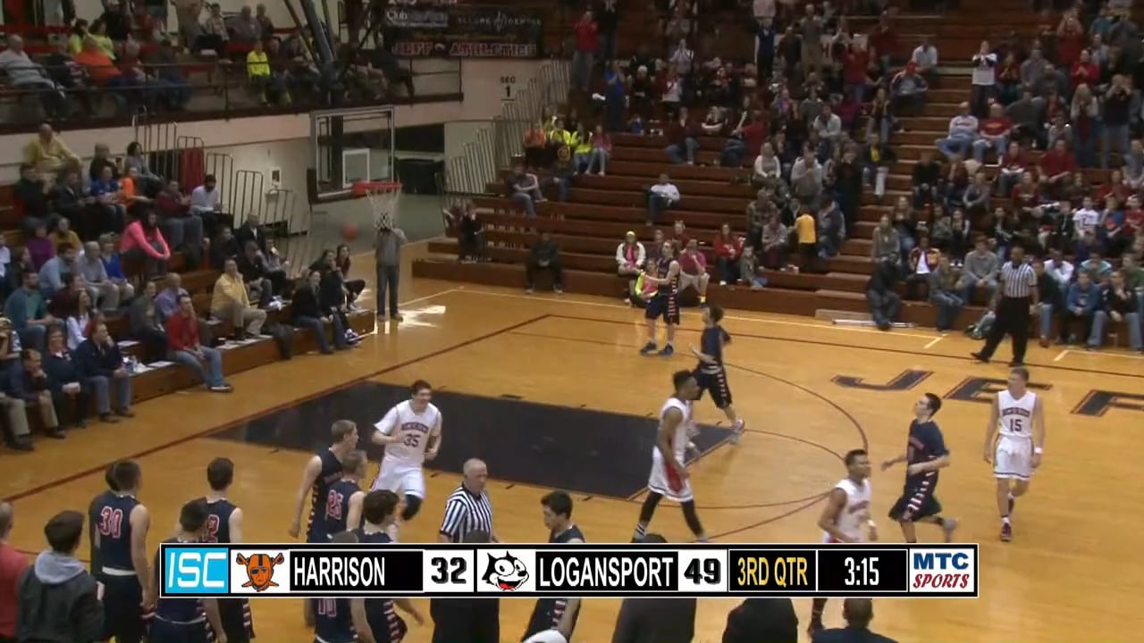 2015 Sectionals Harrison vs Logansport Adaway dunk