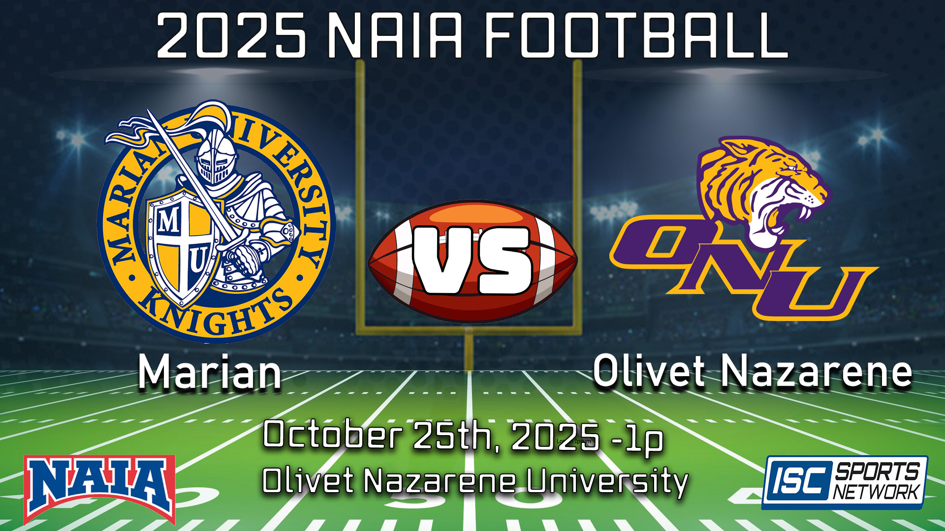 2025 FB Marian at Olivet Nazarene - Audio Only - 10/25