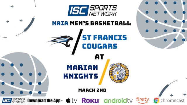 2021 MBB St. Francis (IN) at Marian 3/2
